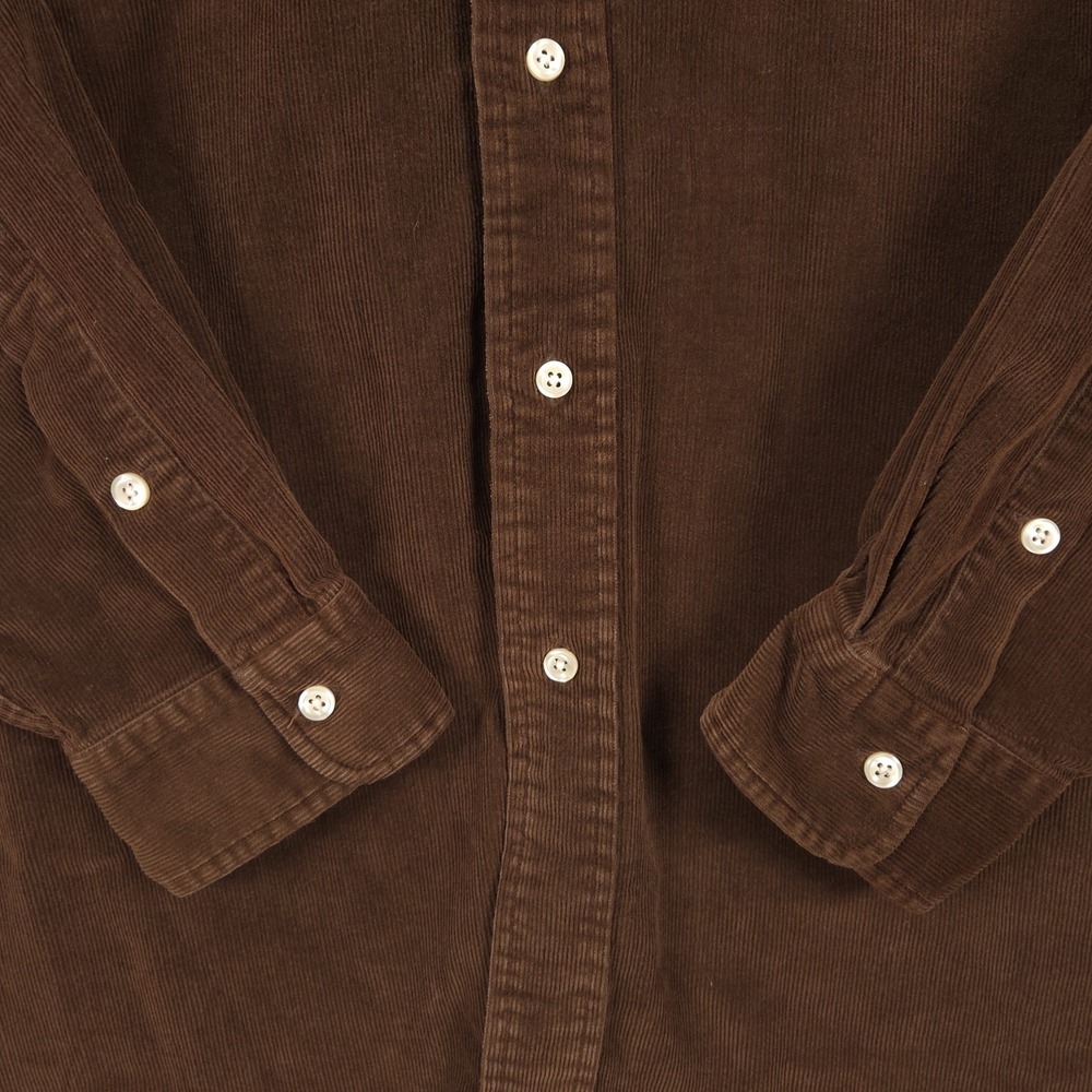 Ralph Lauren Blaire Mens Size XL Brown Corduroy Casual Shirt Academia - Picture 4 of 11